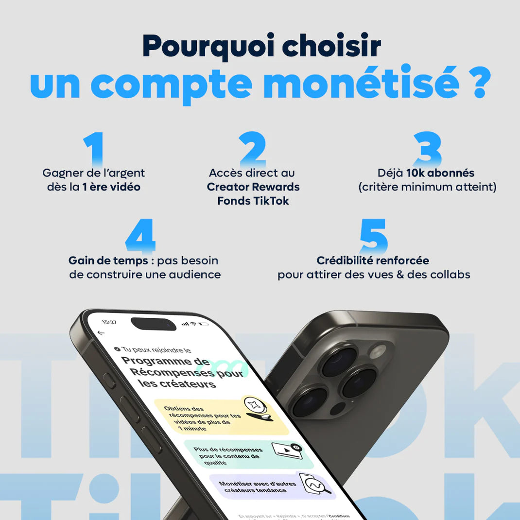 Compte Tiktok Monetisé
