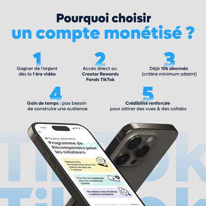 Compte Tiktok Monetisé